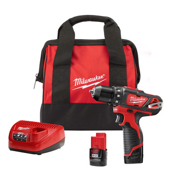 Milwaukee 2407-22 M12 12V Cordless Lithium-Ion 3\/8 in. Drill\/Driver Kit