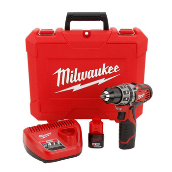 Milwaukee 2411-22 M12 12V Cordless Lithium-Ion 3\/8 in. Hammer Drill Driver Kit