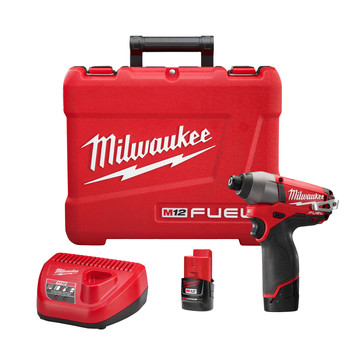Milwaukee 2453-22 M12 FUEL 12V Cordless Lithium-Ion 1\/4 in. Hex Impact Driver Milwaukee 2453-22 M12 FUEL 12V Cordless Lithium-Ion 1\/4 in. Hex Impact Driver
