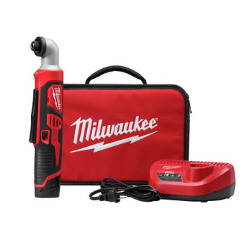 Milwaukee 2467-21 M12 12V Cordless Lithium-Ion 1\/4 in. Right Angle Impact Driver Kit