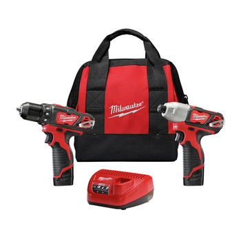 Milwaukee 2494-22 M12 12V Cordless Lithium-Ion 3\/8 in. Drill Driver and Impact Driver Combo Kit