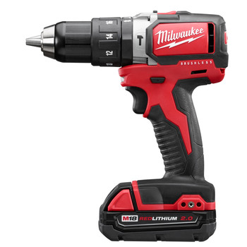 Milwaukee 2702-22CT M18 1\/2 in. Cordless Lithium-Ion Compact Brushless Hammer Drill Driver Kit
