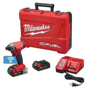 Milwaukee 2757-22CT M18 FUEL 18V 2.0 Ah Cordless Lithium-Ion 1\/4 in. Hex Impact Driver Kit with ONE-KEY Connectivity