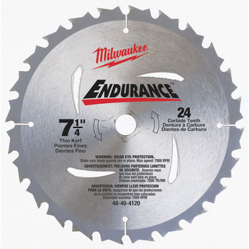 Milwaukee 48-40-4120 7-1\/4 in. Circular Saw Blade (24 Tooth)