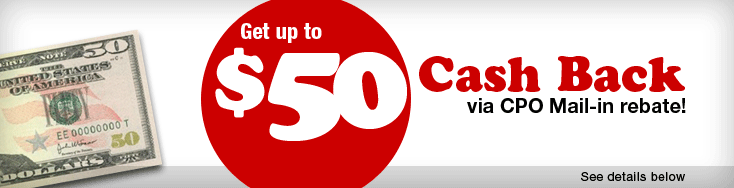Get up to $50 Cash Back via Mail-in Rebate