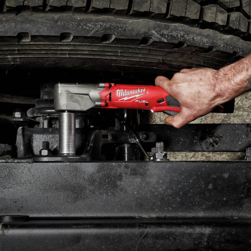 M12 FUEL Lithium-Ion 1/2 in. Cordless Right Angle Impact Wrench with Friction Ring provides more access in tight spaces