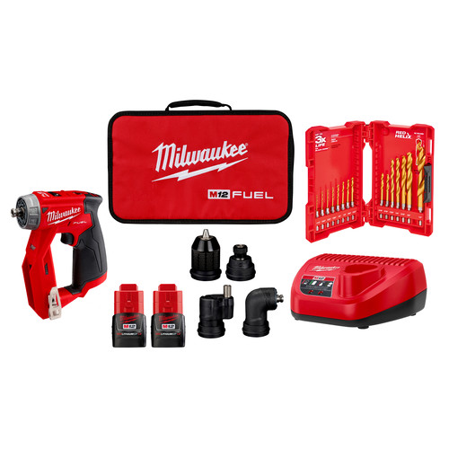 Milwaukee 2505 24 Cpo M12 Redlithium Cp 1 5 Ah Lithium Ion Compact Battery 2 Pack Plus Shockwave 15 Piece Tin Kit Plus M12 Fuel Lithium Ion 3 8 In Cordless Installation Drill Cpo Milwaukee