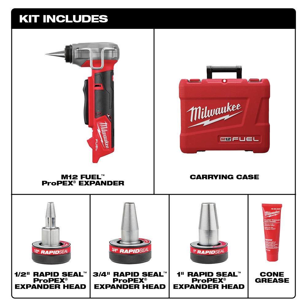 Milwaukee 253220 M12 FUEL Brushless LithiumIon Uponor ProPEX PEXa