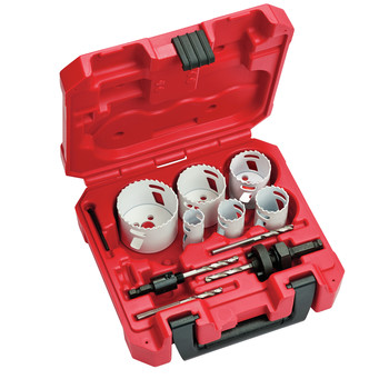 Milwaukee 49-22-4095 10-Piece HOLE DOZER Electrician's Bi-Metal Hole Saw Kit Milwaukee 49-22-4095 10-Piece HOLE DOZER Electrician's Bi-Metal Hole Saw Kit