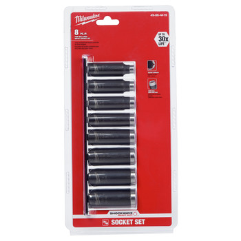 Milwaukee 49-66-4419 3/8 in. Shockwave 8-Piece Drive Deep Well Impact Socket Set Milwaukee 49-66-4419 3/8 in. Shockwave 8-Piece Drive Deep Well Impact Socket Set