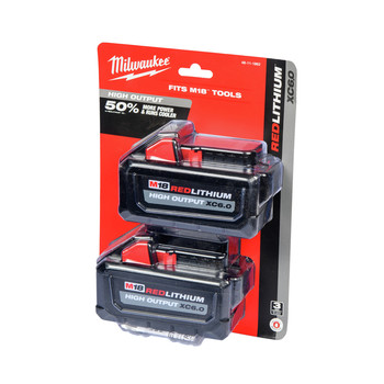 Milwaukee 48-11-1862 M18 REDLITHIUM HIGH OUTPUT XC 6 Ah Lithium-Ion Battery (2-Pack) Milwaukee 48-11-1862 M18 REDLITHIUM HIGH OUTPUT XC 6 Ah Lithium-Ion Battery (2-Pack)