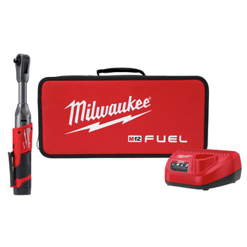 Milwaukee 2560-21 M12 FUEL Cordless Lithium-Ion 3/8 in. 2.0 Ah Extended Reach Ratchet Kit Milwaukee 2560-21 M12 FUEL Cordless Lithium-Ion 3/8 in. 2.0 Ah Extended Reach Ratchet Kit