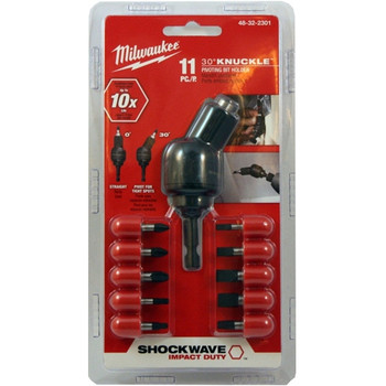 Milwaukee 48-32-2301 11-Piece Shockwave Knuckle Pivot Adapter Set Milwaukee 48-32-2301 11-Piece Shockwave Knuckle Pivot Adapter Set