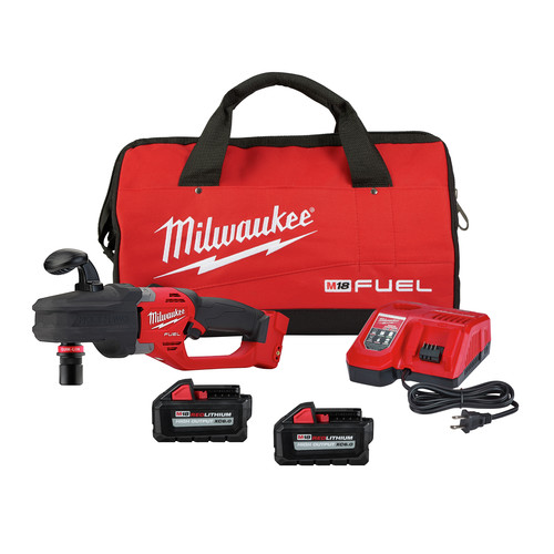 Milwaukee 2808 22 M18 Fuel Hole Hawg Brushless Lithium Ion Cordless Right Angle Drill With 7 16 In Quik Lok Kit 6 Ah Cpo Milwaukee