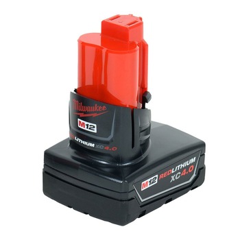 Milwaukee 48-11-2440 M12 REDLITHIUM XC 4 Ah Lithium-Ion Extended Capacity Battery Milwaukee 48-11-2440 M12 REDLITHIUM XC 4 Ah Lithium-Ion Extended Capacity Battery