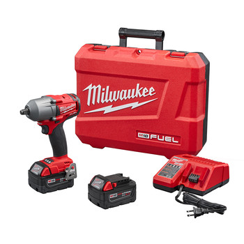 Milwaukee 2861-22 M18 FUEL 1/2 in. Mid-Torque Impact Wrench Kit with Friction Ring Milwaukee 2861-22 M18 FUEL 1/2 in. Mid-Torque Impact Wrench Kit with Friction Ring