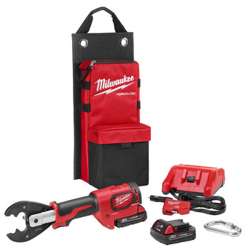 Milwaukee 2678-22BG M18 Force Logic 18V 2.0 Ah Cordless Lithium-Ion 6T Utility Crimper Kit with D3 Groves and Fixed BG Die Milwaukee 2678-22BG M18 Force Logic 18V 2.0 Ah Cordless Lithium-Ion 6T Utility Crimper Kit with D3 Groves and Fixed BG Die