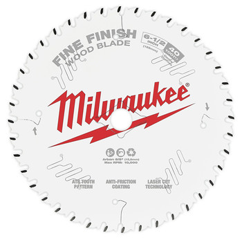Milwaukee 48-40-0622 6-1/2 in. 40T Fine Finish Circular Saw Blade Milwaukee 48-40-0622 6-1/2 in. 40T Fine Finish Circular Saw Blade