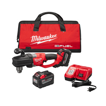 Milwaukee 2707-22HD M18 FUEL HOLE HAWG Lithium-Ion 1/2 in. Cordless Right Angle Drill Kit (9 Ah) Milwaukee 2707-22HD M18 FUEL HOLE HAWG Lithium-Ion 1/2 in. Cordless Right Angle Drill Kit (9 Ah)