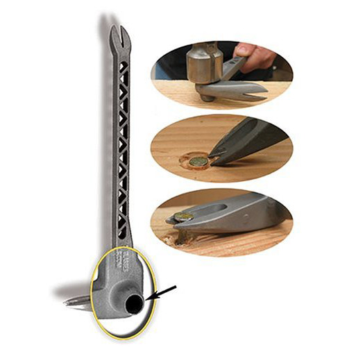 Stiletto TICLW12 12 in. Titanium ClawBar Nail Puller with Dimpler