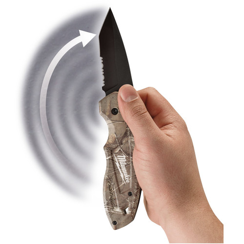 Milwaukee 48221996 FASTBACK Camo Spring Assisted Knife