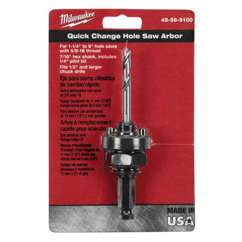 Milwaukee 49569100 716 in. Hex Shank Hole Saw Arbor