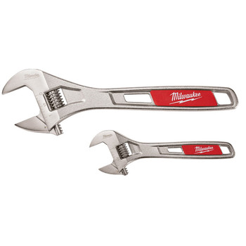 Milwaukee 48-22-7400 2-Piece 6 in. and 10 in. Adjustable Wrench Set Milwaukee 48-22-7400 2-Piece 6 in. and 10 in. Adjustable Wrench Set