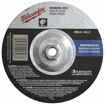 Milwaukee 49-94-9025 9 in. x 1/4 in. x 5/8 in. - 11 Grinding Disc Milwaukee 49-94-9025 9 in. x 1/4 in. x 5/8 in. - 11 Grinding Disc