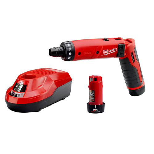 Milwaukee 2101 22 M4 4v Lithium Ion 1 4 In Hex Screwdriver Kit With 2 Batteries Cpo Milwaukee