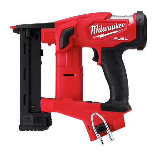 Milwaukee 2749 20 M18 Fuel Lithium Ion 18 Gauge 1 4 In Cordless Narrow Crown Stapler Tool Only Cpo Milwaukee