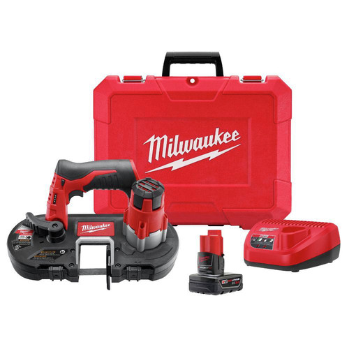 factory reconditioned milwaukee 2429 81xc m12 12v cordless lithium ion sub compact band saw kit with xc battery