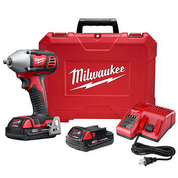 Milwaukee 2658-22CT M18 Lithium-Ion 3/8 in. Impact Wrench Kit with Friction Ring Milwaukee 2658-22CT M18 Lithium-Ion 3/8 in. Impact Wrench Kit with Friction Ring