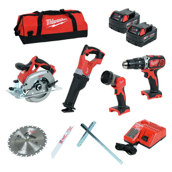 Milwaukee 2694-24 M18 Lithium-Ion 4-Tool Combo Kit Milwaukee 2694-24 M18 Lithium-Ion 4-Tool Combo Kit