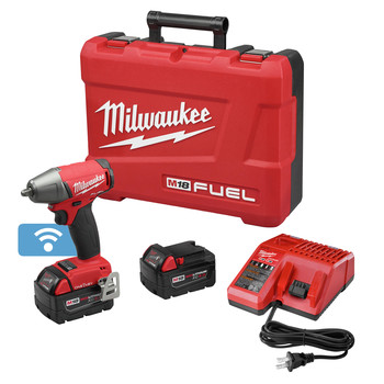 Milwaukee 2758-22 M18 FUEL 5.0 Ah Cordless Lithium-Ion 3/8 in. Compact Impact Wrench Kit with Friction Ring & ONE-KEY Connectivity Milwaukee 2758-22 M18 FUEL 5.0 Ah Cordless Lithium-Ion 3/8 in. Compact Impact Wrench Kit with Friction Ring & ONE-KEY Connectivity