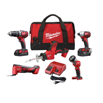 Milwaukee 2694-25CX M18 Cordless Lithium-Ion 5-Tool Combo Kit Milwaukee 2694-25CX M18 Cordless Lithium-Ion 5-Tool Combo Kit