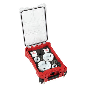 Milwaukee 49-22-5606 10-Piece Hole Dozer Hole Saw Kit with PACKOUT Compact Organizer Milwaukee 49-22-5606 10-Piece Hole Dozer Hole Saw Kit with PACKOUT Compact Organizer