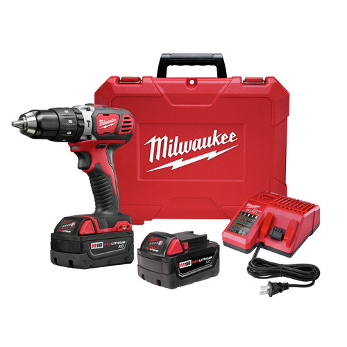 Milwaukee 2607 22 M18 Lithium Ion Xc Compact 1 2 In Cordless Hammer Drill Driver Kit 3 Ah Cpo Milwaukee
