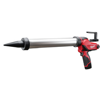 Milwaukee 2442-21 M12 12V Cordless Lithium-Ion 20 oz. Aluminum Barrel Caulk and Adhesive Gun Kit Milwaukee 2442-21 M12 12V Cordless Lithium-Ion 20 oz. Aluminum Barrel Caulk and Adhesive Gun Kit