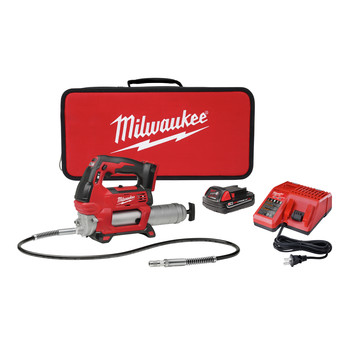 Milwaukee 2646-21CT M18 18V Cordless Lithium-Ion 2-Speed Grease Gun Kit Milwaukee 2646-21CT M18 18V Cordless Lithium-Ion 2-Speed Grease Gun Kit