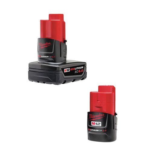 Milwaukee 48 11 2460s M12 Redlithium 1 Cp 3 Ah And 1 Xc 6 Ah Batteries Cpo Milwaukee