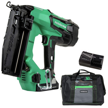 BRAD NAILERS | Factory Reconditioned Metabo HPT 18V Brushless Lithium-Ion 16 Gauge Cordless Straight Brad Nailer Kit (3 Ah)
