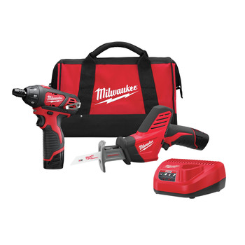 Milwaukee 2490-22 M12 12V Cordless Lithium-Ion Recip Saw and Screwdriver Combo Kit Milwaukee 2490-22 M12 12V Cordless Lithium-Ion Recip Saw and Screwdriver Combo Kit