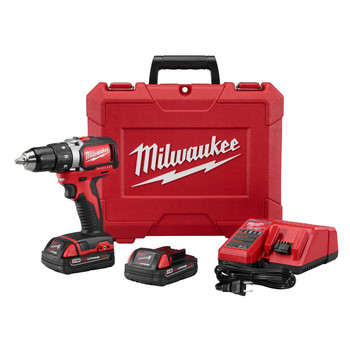 Milwaukee 2701-22CT M18 Lithium-Ion Compact Brushless 1/2 in. Cordless Drill Driver Kit (2 Ah) Milwaukee 2701-22CT M18 Lithium-Ion Compact Brushless 1/2 in. Cordless Drill Driver Kit (2 Ah)