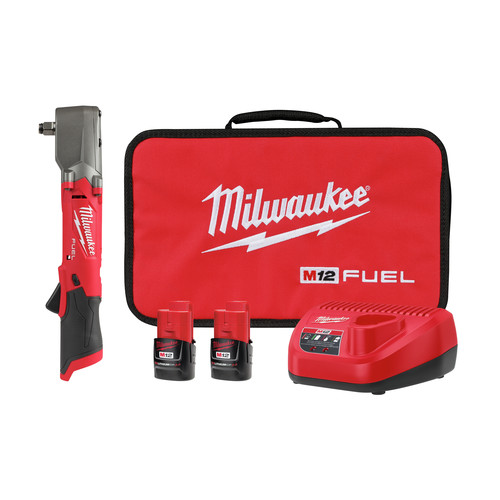Milwaukee 2565 22 M12 Fuel Lithium Ion 1 2 In Cordless Right Angle Impact Wrench Kit With Friction Ring 2 Ah Cpo Milwaukee