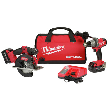 Milwaukee 2898-22 M18 FUEL Hammer Drill/Driver and Metal Cutting Circular Saw Combo Kit Milwaukee 2898-22 M18 FUEL Hammer Drill/Driver and Metal Cutting Circular Saw Combo Kit