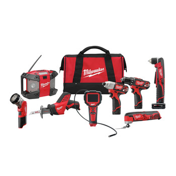 Milwaukee 2495-28 M12 Lithium-Ion 8-Tool Combo Kit Milwaukee 2495-28 M12 Lithium-Ion 8-Tool Combo Kit
