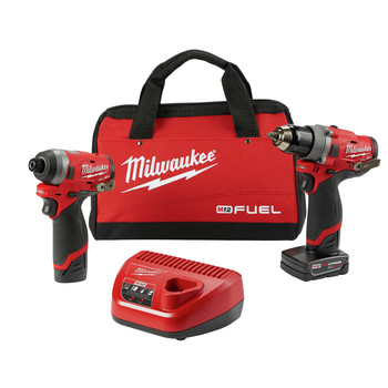 Milwaukee 2596-22 M12 FUEL 2-Tool Combo Kit: 1/2 in. Drill Driver and 1/4 in. Hex Impact Driver Milwaukee 2596-22 M12 FUEL 2-Tool Combo Kit: 1/2 in. Drill Driver and 1/4 in. Hex Impact Driver