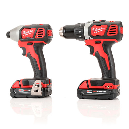 Milwaukee 2691 22 M18 Lithium Ion 1 2 In Cordless Drill Driver And 1 4 In Impact Driver Combo Kit Cpo Milwaukee