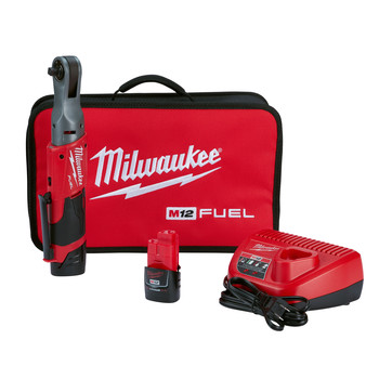 Milwaukee 2557-22 M12 FUEL 3/8 in. Ratchet 2 Battery Kit Milwaukee 2557-22 M12 FUEL 3/8 in. Ratchet 2 Battery Kit