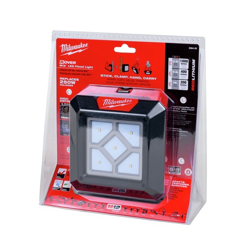Milwaukee 2364 20 M12 12v Lithium Ion Rover Led Compact Flood Light Tool Only Cpo Milwaukee